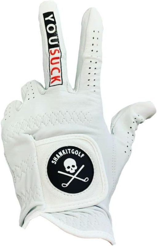 SHANKITGOLF Funny Golf Glove - Pro Made Cabretta Leather Compression-Fit Glove for Men and Women
