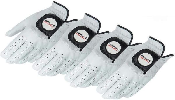 Kirkland Signature Premium Cabretta Leather Golf Gloves - 4 Pack (Medium/Large)