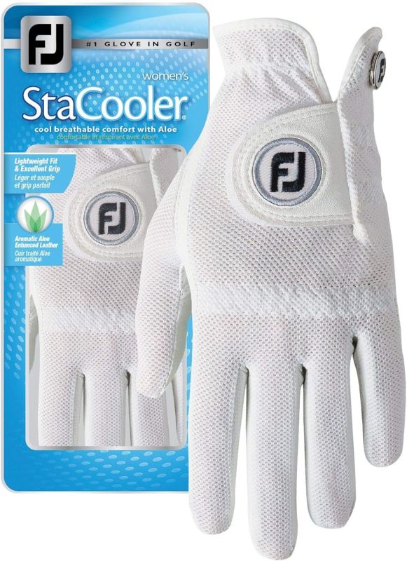 Women's Pearl White StaCooler Golf Gloves by FootJoy