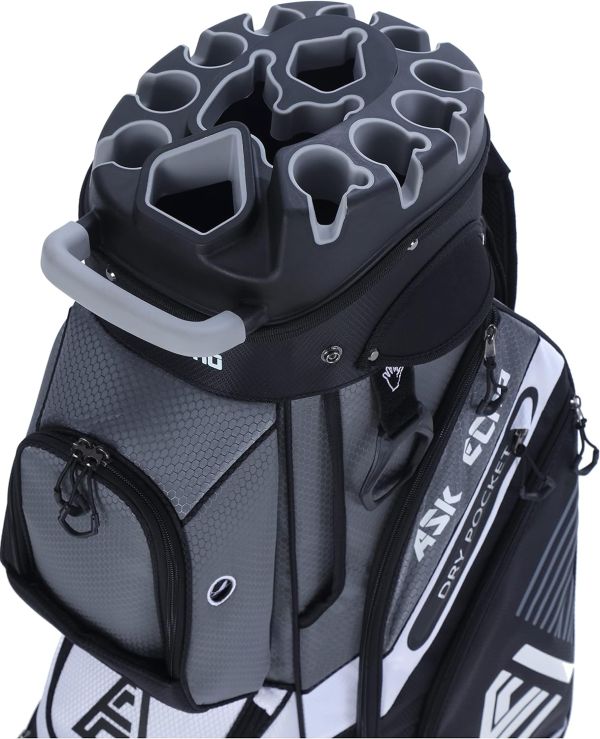 ASK ECHO T-Lock Golf Cart Bag - The Ultimate Organizer for Your Golf Equipment